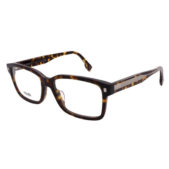 NEW FENDI EYEGLASSES,  HAVANA BROWN SQUARE WOMEN EYEWEAR FENDI - Picture 1 of 4